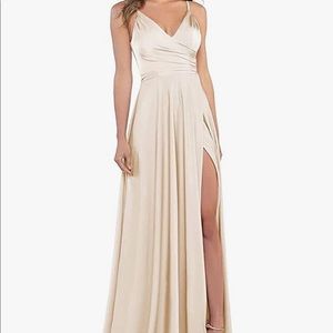 Champagne bridesmaid dress